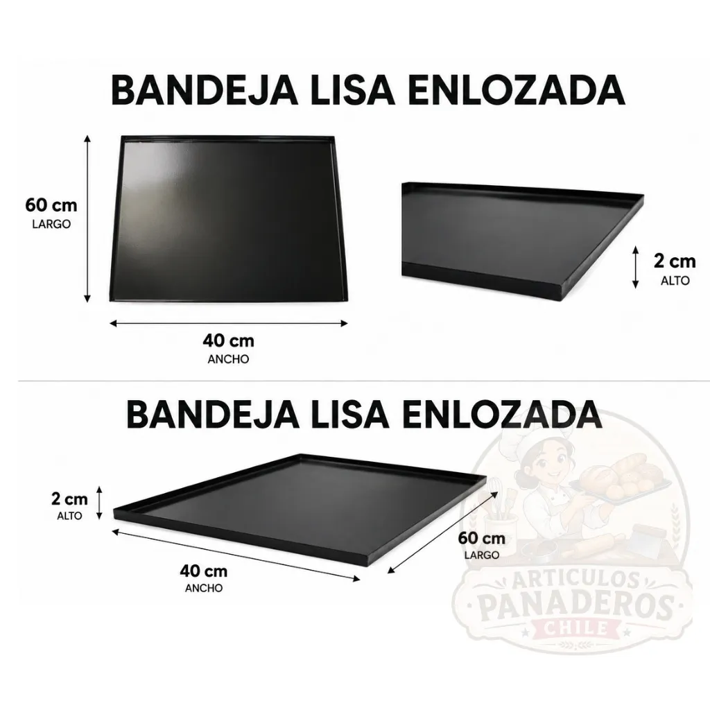 BANDEJA LISA 60X40x2 cm