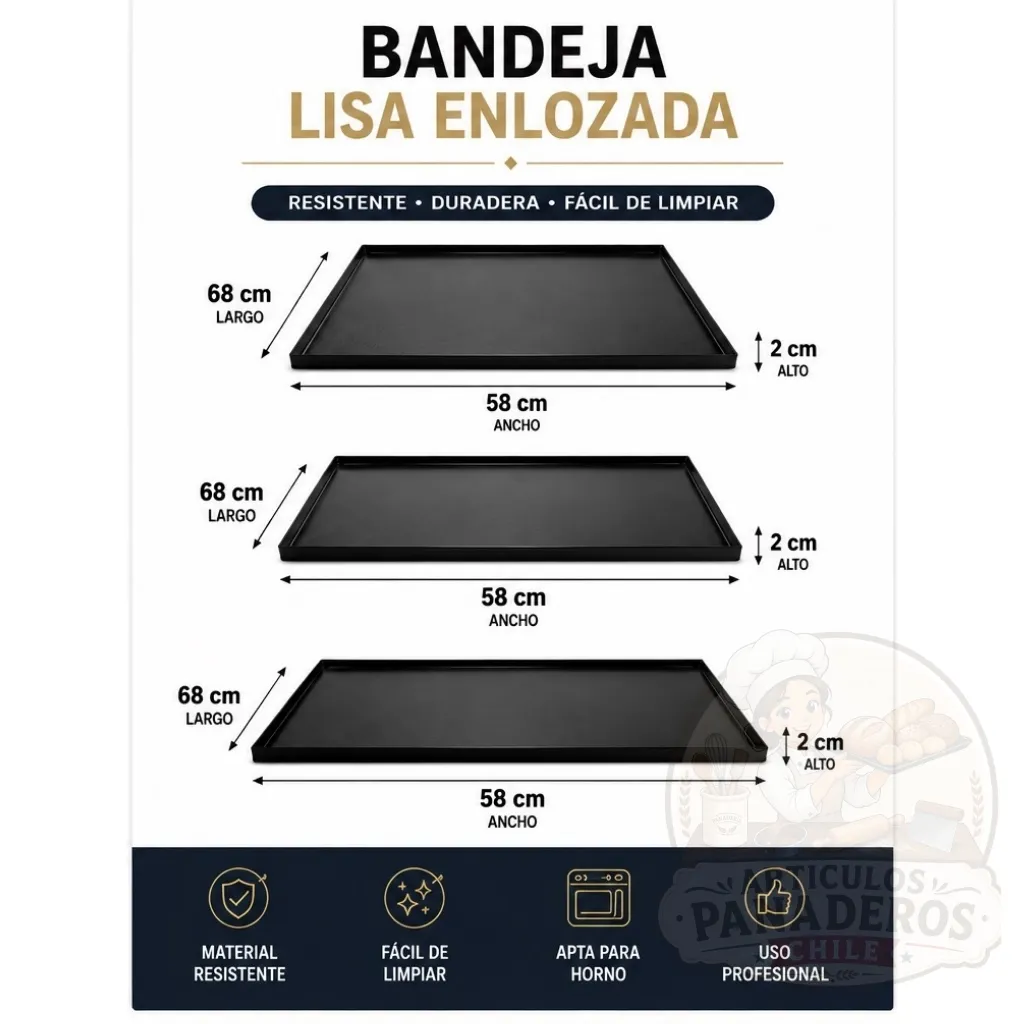 BANDEJAS LISA 58X68X2
